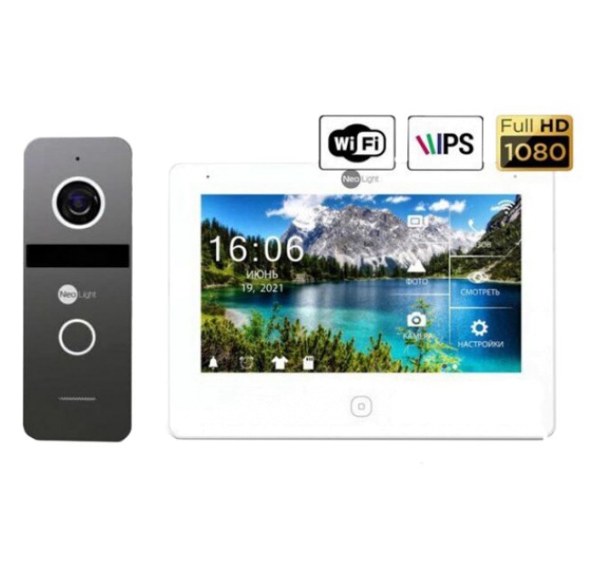 Комплект відеодомофону Neolight NeoKIT HD Pro WF Graphite купити.