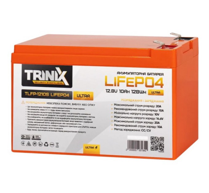Літієва акумуляторна батарея TRINIX TLFP-1210S Ultra 10А•ч 12В купити.