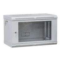 Шафа телекомунікаційна 19", настінна 9U (505х600х600) двері акріл, сіра  VAGO TC
