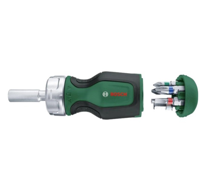 Викрутка Bosch Stubby (1600A027PK) с трещоткой + 6 бит купити.