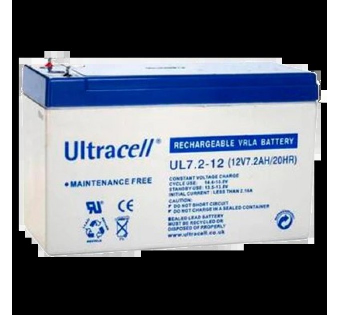 Акумуляторна батарея Ultracell UL7.2-12 AGM 12V 7,2 Ah