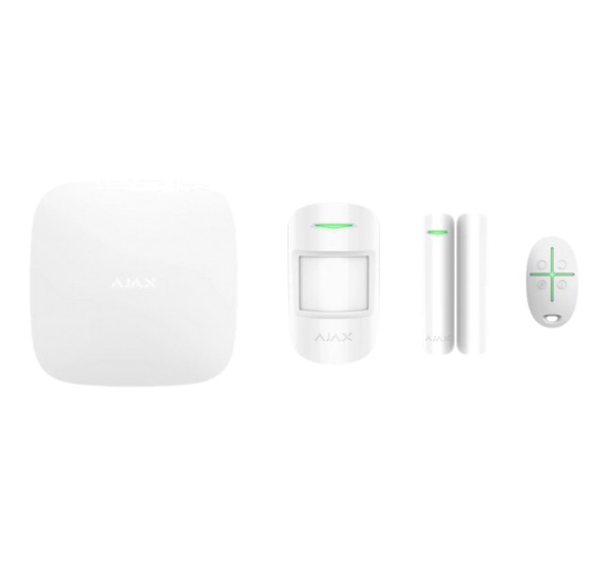 Комплект охоронної сигналізації Ajax StarterKit Plus (8EU) UA white купити.