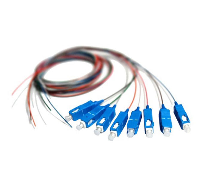 Набір кольорових пігтейлів SM SC/UPC 1.5 m Easy strip для 8 вол. (Bl,Or,Gn,Br,Wh,Gr,Rd,Bk) купити.