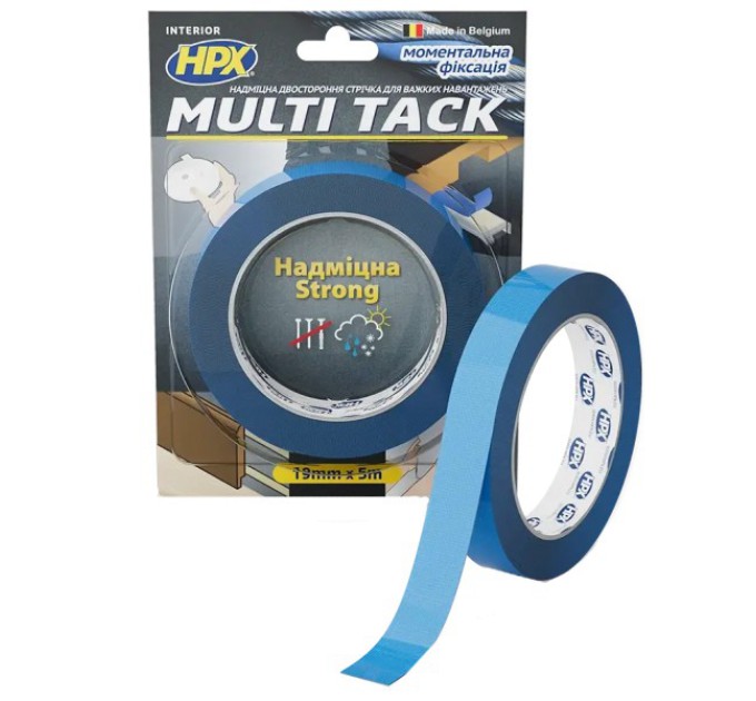 Стрічка двохстороння HPX MTT1905 MULTI TACK 19мм х 5м купити.