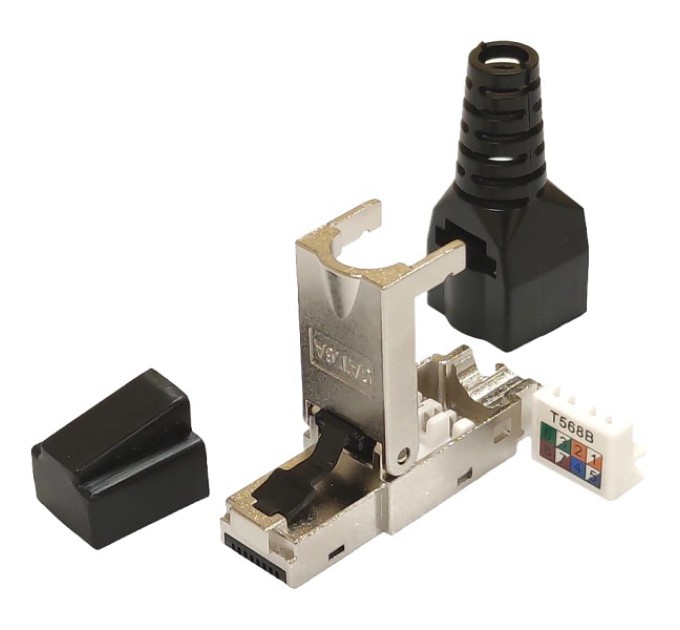 Конектор екранований безінструментальний RJ45 STP кат. 6A купити.