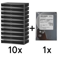 Комплект Hikvision DS-7616NXI-K2(D) 10 шт + DS40HKVS-VX1