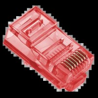 Конектор Merlion RJ-45 8P8C UTP Cat-5 (100 шт/уп.) Q100 Red