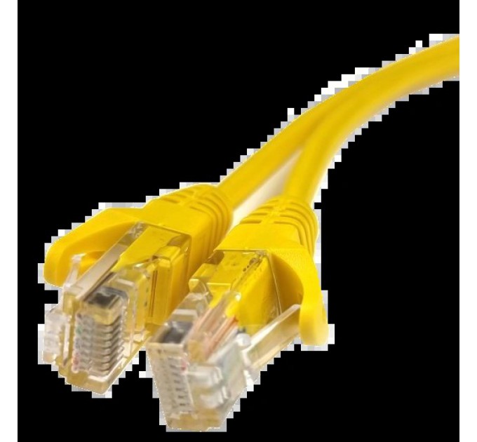 Патч-корд литий жовтий 5е UTP RJ45 1м