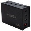 Зарядний пристрій Vinga GaN 100W PD+QC