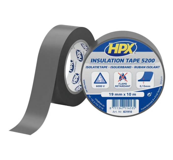 Стрічка ПВХ ізоляційна HPX IG1910 HPX5200 19мм х 10м купити.