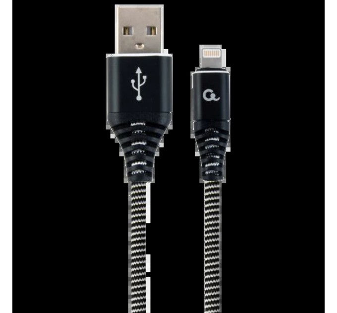Кабель Cablexpert CC-USB2B-AMLM-1M-BW USB A - Lightning 1м купити.