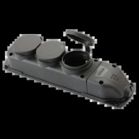 Колодка потрійна із заглушкою 3*16 (каучук) ERKA 6003