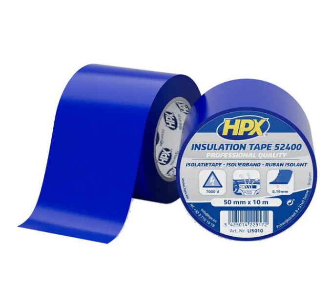 Стрічка ПВХ ізоляційна HPX LI5010 52400 50мм x 10м купити.