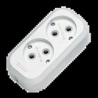 Колодка 2 гнізда без заземлення Makel MGP101