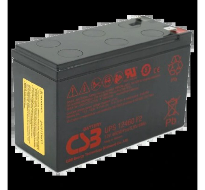 Свинцево-кислотна акумуляторна батарея CSB UPS12460F2 9А•ч 12В купити.