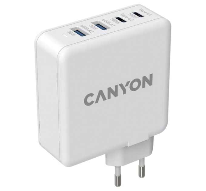 Мережевий зарядний пристрiй Canyon Canyon H-65 white (GAN 100W) купити.
