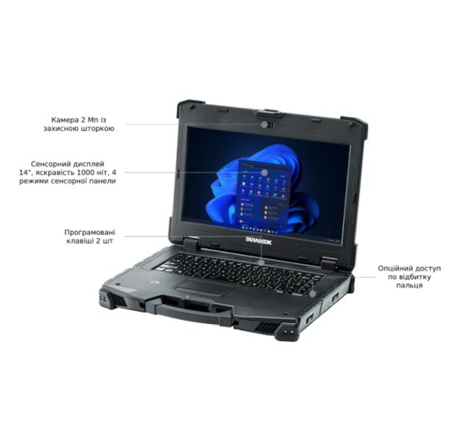 Ноутбук Durabook Durabook Z14I 14FHD AG Touch/Intel i7-8550U/16/512F/int/W10P