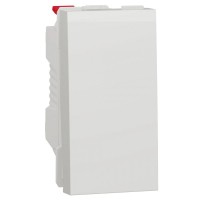Вимикач 1-клавішний схема 1, 10А, 1 модуль білий Schneider Electric New Unica NU310118