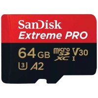 Карта пам'яті SanDisk microSD 64GB C10 UHS-I U3 Extreme Pro V30 + SD