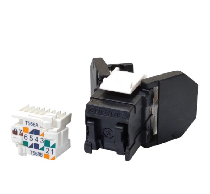 Модуль Keystone UTP RJ45 кат. 6, чорний Corning купити.