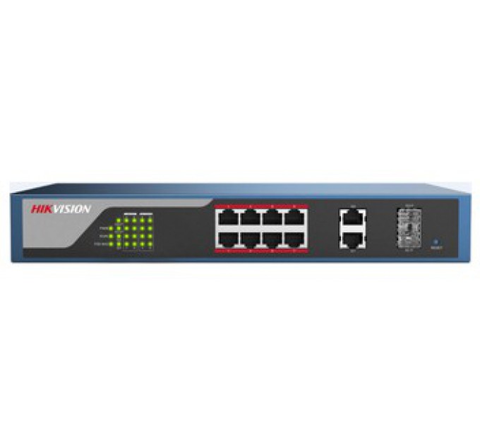 8-портовий керований POE комутатор Hikvision  DS-3E1310P-E