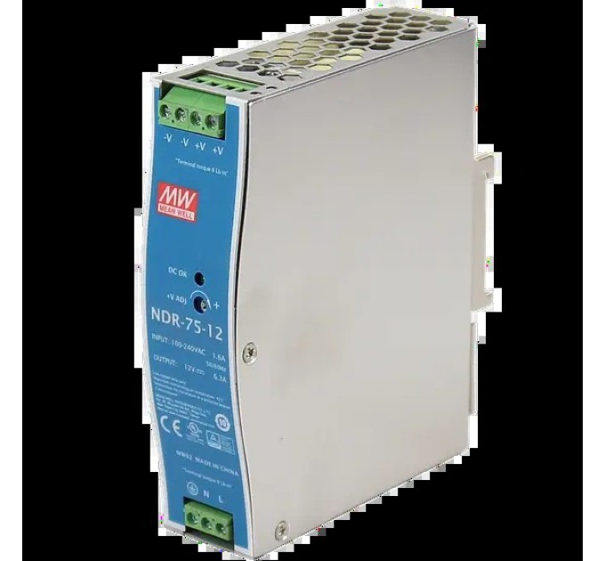 Блок живлення Mean Well NDR-75-12 12В 6.3А купити.