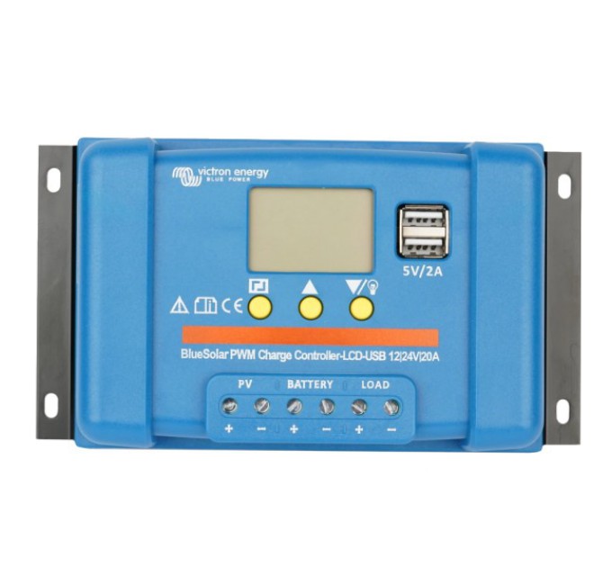 Контролер заряду Victron Energy BlueSolar PWM-LCD&USB 12/24-20 купити.