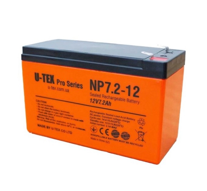 Акумулятор U-tex PRO 12В / 7,2 Ah купити.
