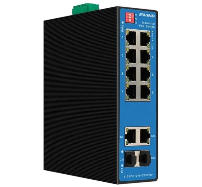 Комутатор 12 портів некерований Ewind EW-PIS1812-8GE купити.