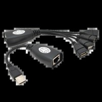 Подовжувач USB 2.0 сигналу F/UTP RJ-45 to AM + RJ-45 to 4xAF 50 м