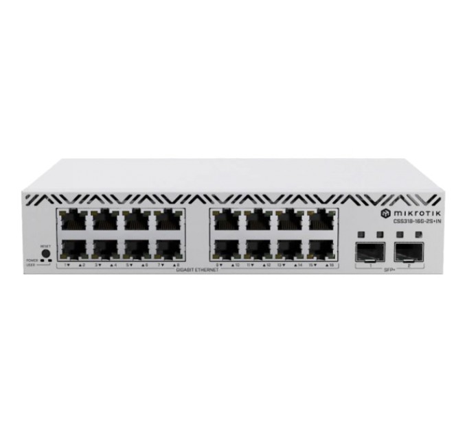 Комутатор 16 портів керований MikroTik CSS318-16G-2S+IN купити.