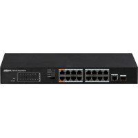 16-портовий некерований POE комутатор DH-PFS3117-16ET-135