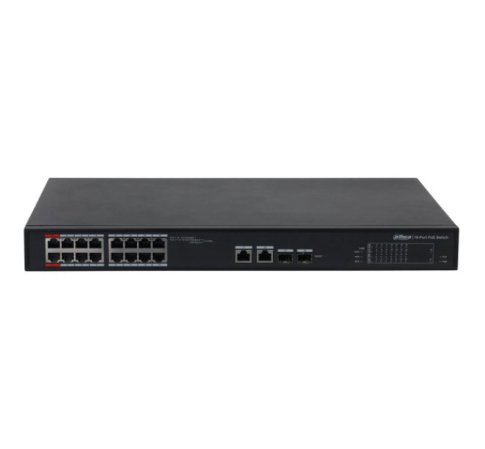 Комутатор 18 портів керований Dahua DH-S4101-16ET2GF-240-C PoE купити.