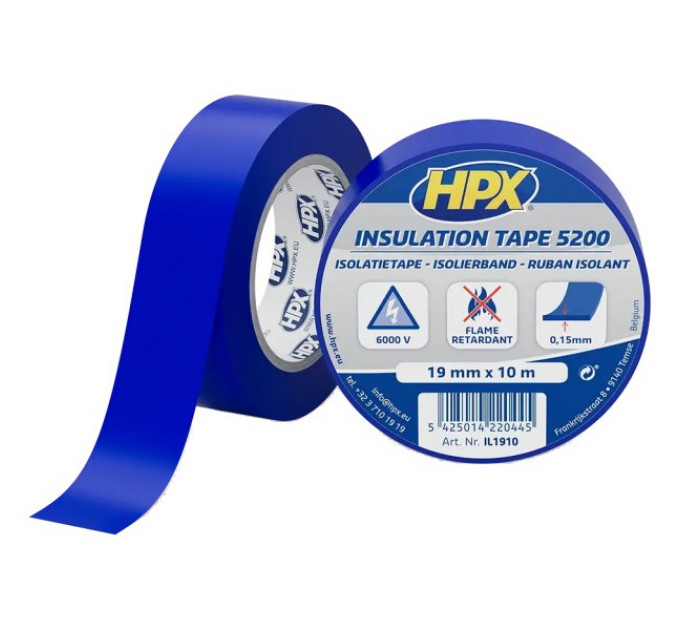 Стрічка ПВХ ізоляційна HPX IL1910 HPX5200 19мм х 10м купити.