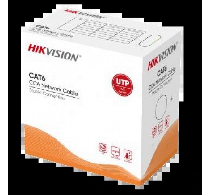 Кабель Hikvision DS-1LN6UU/CCA CAT6 U/UTP grey (305м) купити.