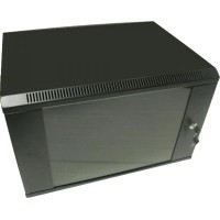 Шафа комутаційна настінна 9U 600x600 розбірна  Hypernet WMNC66-9U-FLAT-AC-BLACK