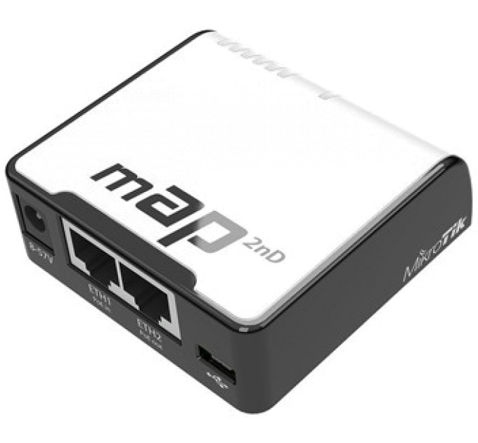 2.4GHz Wi-Fi точка доступу з 2-портами Ethernet для домашнього використання MikroTik MikroTik mAP (RBmAP2nD)