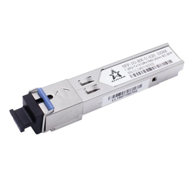 Модуль ALISTAR SFP-1G-BX-U-S20 SFP 1G 1SM WDM SC 20KM TX1310/RX1550nm DDM