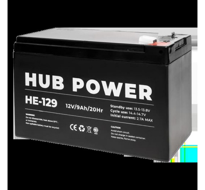 Акумуляторна батарея Hub Power HE-129 12V 9AH