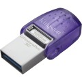 Накопичувач Kingston 128GB USB 3.2 Type-A Gen1 + Type-C DT microDuo 3C R200MB/s купити.