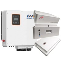 Система безперебійного живлення трифазна Ritar LFP51.2V100Ah-HV-5 шт+СК к АКБ+инв. Megarevo R12KH3-P + подставка к АКБ б/у
