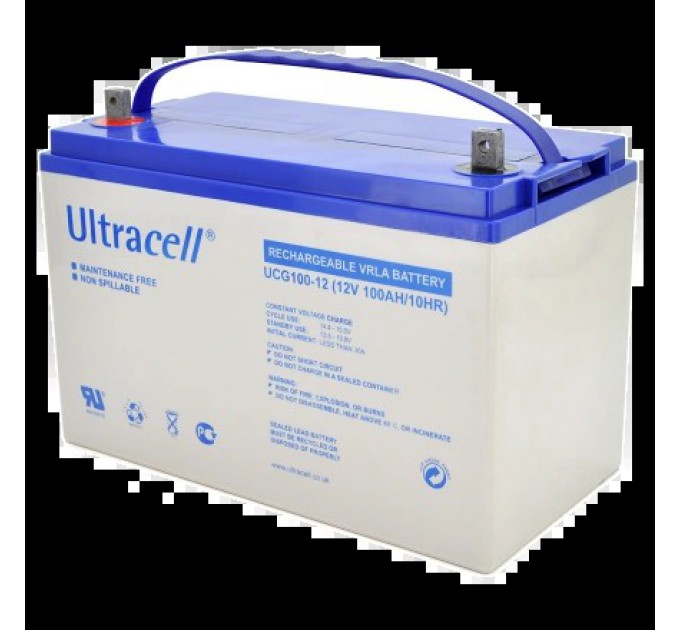 Свинцево-кислотна акумуляторна батарея Ultracell UCG100-12 100А•ч 12В гелевая купити.