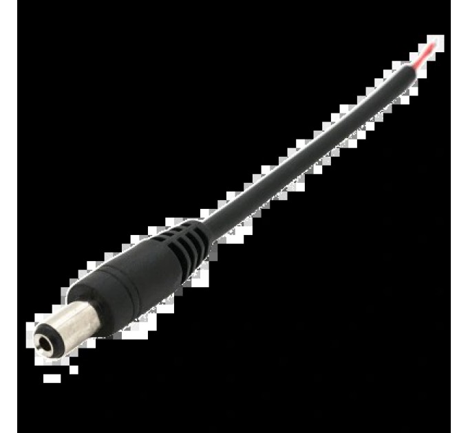 Роз'єм живлення DC-M (D 5,5x2,5мм) 10см black plug OEM Q1000