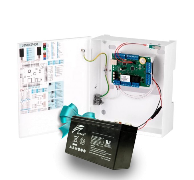Комплект контролера доступу та LFP акумулятор U-Prox IP400 + Ritar R-LFP12.8V6AH купити.