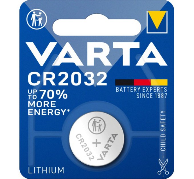Батарейка CR2032 VARTA BLI 1 LITHIUM купити.
