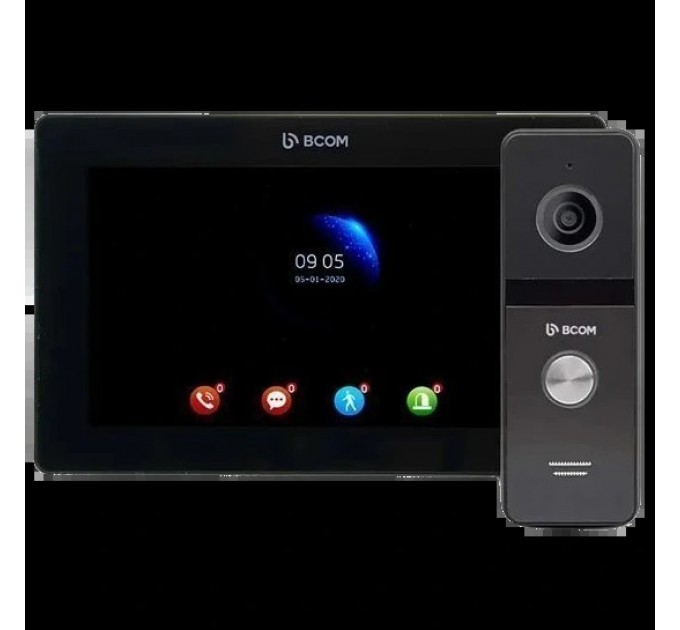 Комплект відеодомофона BCOM BD-770FHD Black Kit купити.