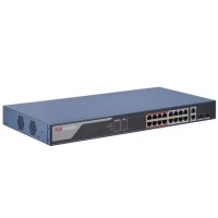 Комутатор 16 портів керований Hikvision DS-3E1318P-EI(B) PoE