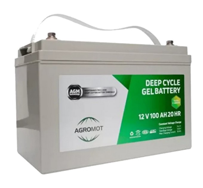 Свинцево-кислотна акумуляторна батарея AGROMOT 100 A•ч 12В купити.