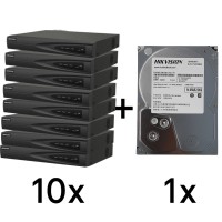 Комплект Hikvision DS-7616NI-Q1(D) 10 шт + DS40HKVS-VX1