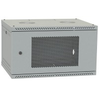 Шафа телекомунікаційна IPCOM 6U 600x450 дверь перфорация (серая)